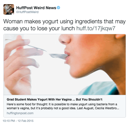Woman makes yogurt using ingredients that may cause you to lose your lunch
