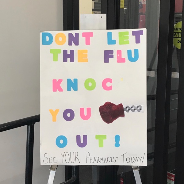 Don't let the flu knock you out / See your pharmacist today