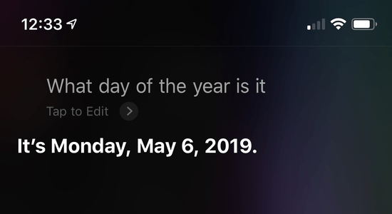 Answer: It's Monday, May 6, 2019