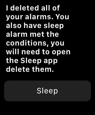 I deleted all of your alarms. You also have sleep alarm met the conditions, you will need to open the Sleep app delete them.